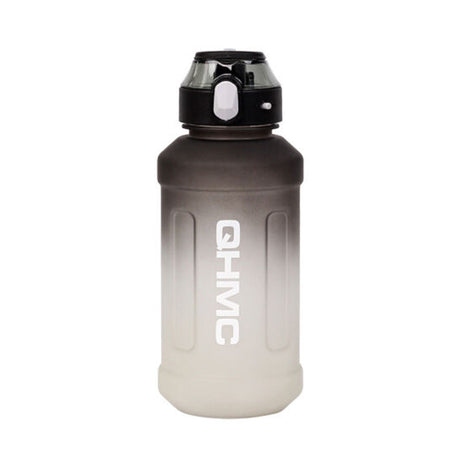 1.3L Gradient Color Sports Water Drinking Bottle with Straw and Time Marker_0