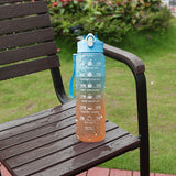 1L Gradient Sports Travel Water Drinking Bottle with Straw and Time Marker_11