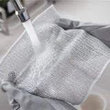 5/10pcs Non-stick Oil-free Mesh Wire Dishwashing Cloth For Kitchen Stove Dishwashing And Pot Washing_9