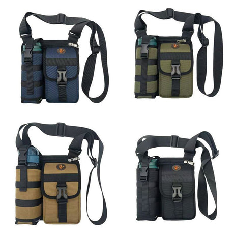 Waterproof Camping Wear Resistant Chest Crossbody Sling Shoulder Bags With Water Bottle Holder_0