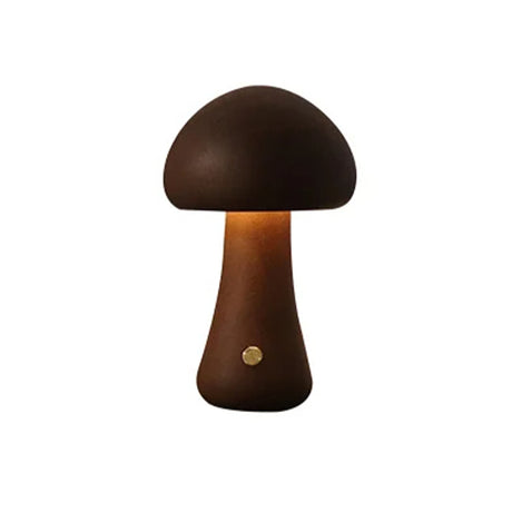 Wooden Mushroom LED Night Light for Bedroom - USB Rechargeable_13