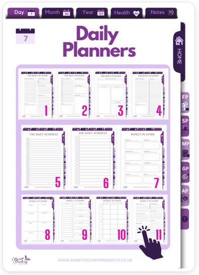 Sweet Victory Complete Digital Interactive Life Planner - Goodnotes