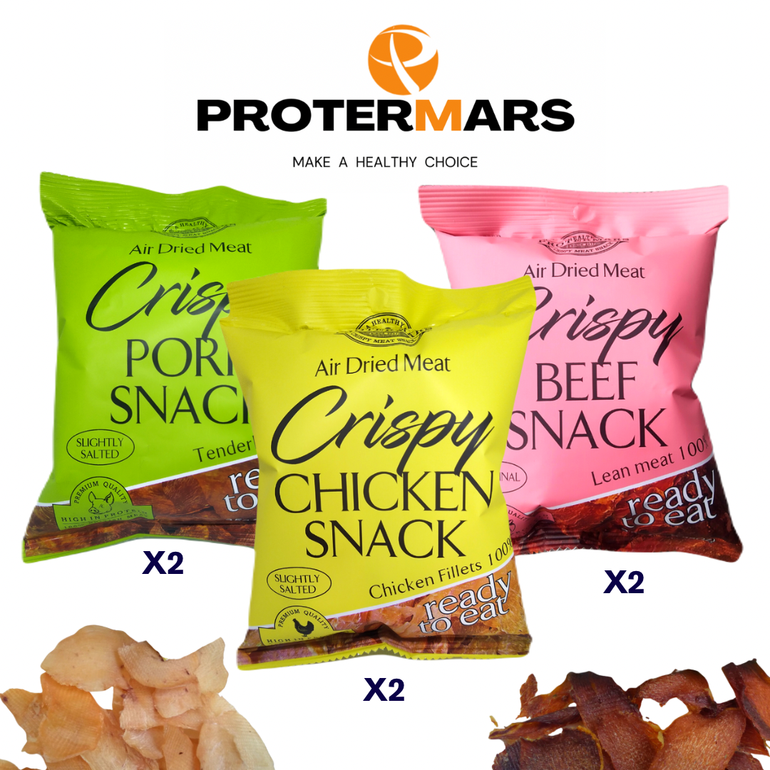 Protermars Keto Crispy Meat Snacks 25g- MIXED Bundle 6 Packs