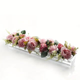 30/40cm Rectangular Flower Vase Acrylic Flower Container Table Decoration_11