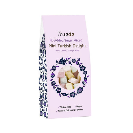 Truede No Added Sugar Mixed Flavour Mini Turkish Delights 150g - Sweet Victory Products Ltd