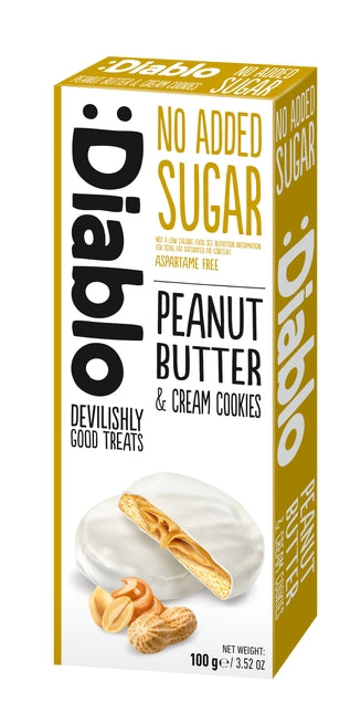 Diablo No Added Sugar Peanut Butter & Cream Cookies 100g