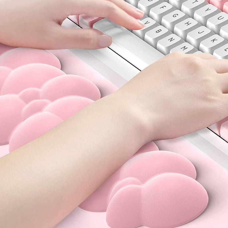 Cloud Design Anti-Slip Keyboard Mouse Pad Memory Foam Wrist Rest_14