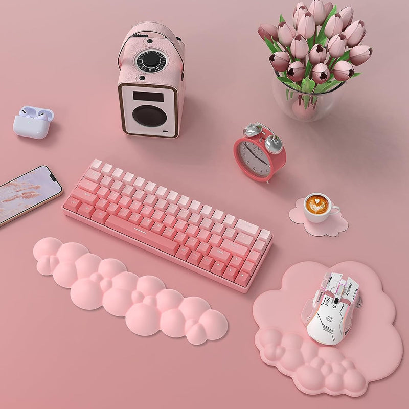 Cloud Design Anti-Slip Keyboard Mouse Pad Memory Foam Wrist Rest_15