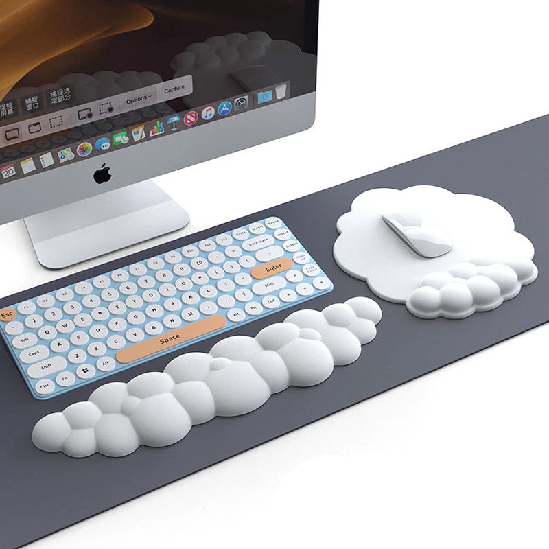 Cloud Design Anti-Slip Keyboard Mouse Pad Memory Foam Wrist Rest_7