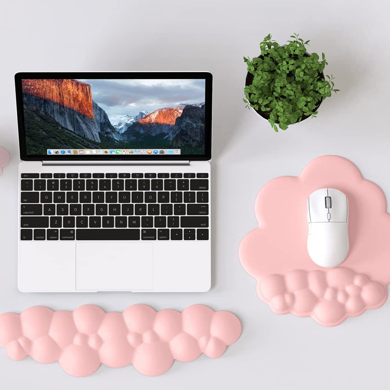 Cloud Design Anti-Slip Keyboard Mouse Pad Memory Foam Wrist Rest_11