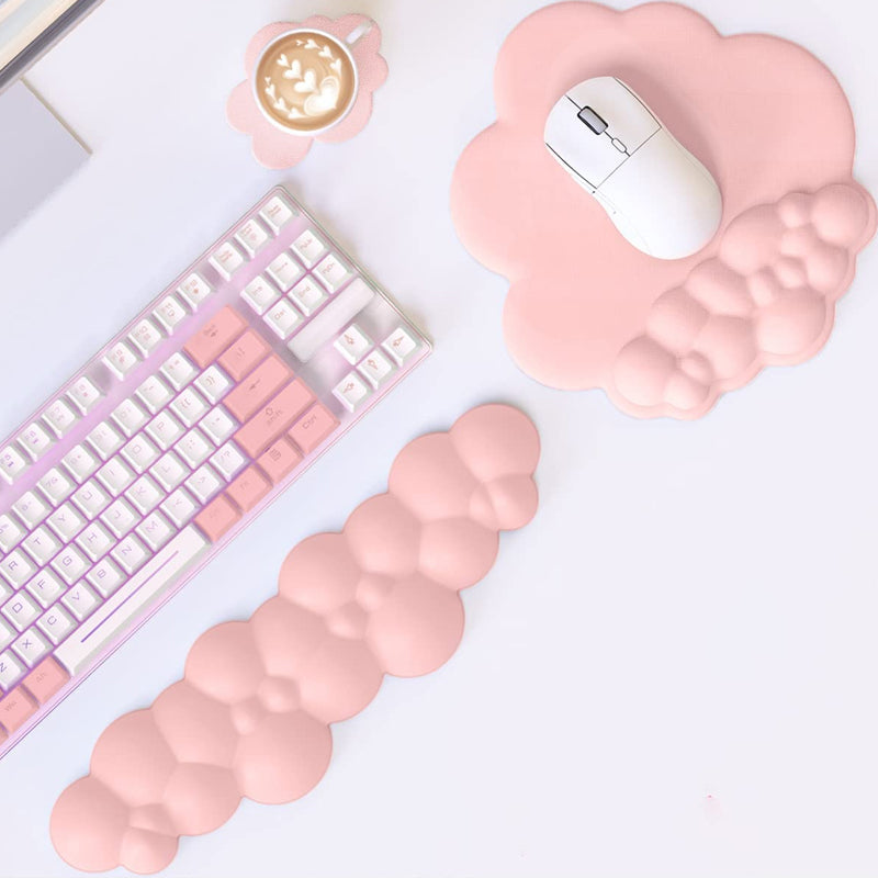 Cloud Design Anti-Slip Keyboard Mouse Pad Memory Foam Wrist Rest_12