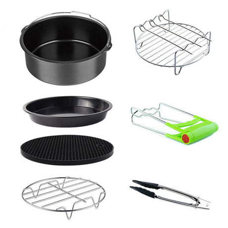 7pc/set Air Fryer Baking Accessories Non-Stick Reusable Kitchen Tools_0