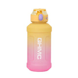 1.3L Gradient Color Sports Water Drinking Bottle with Straw and Time Marker_2