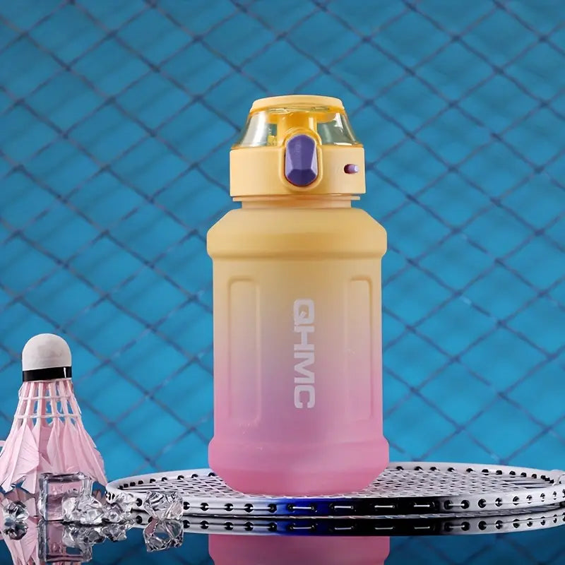 1.3L Gradient Color Sports Water Drinking Bottle with Straw and Time Marker_6