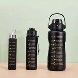 Set of 3 Large Capacity Water Flask Leakproof Frosted Beverage Bottle_3