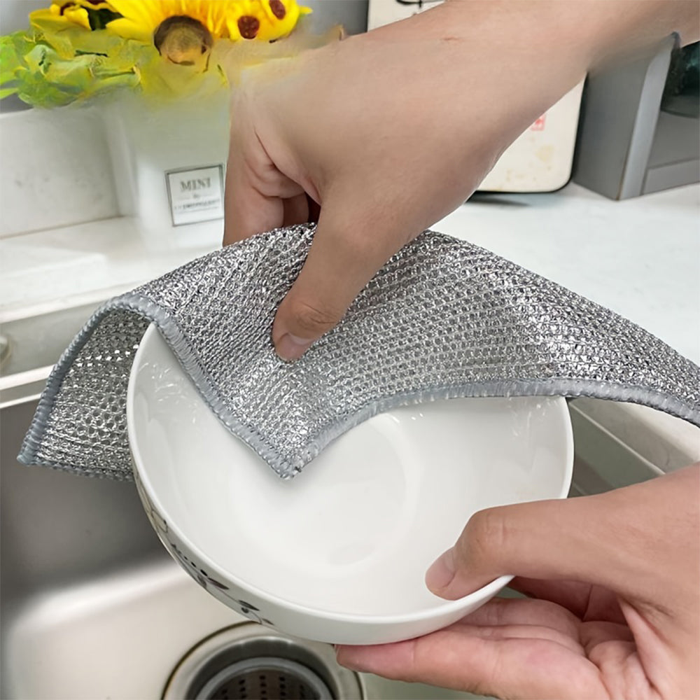 5/10pcs Non-stick Oil-free Mesh Wire Dishwashing Cloth For Kitchen Stove Dishwashing And Pot Washing_10