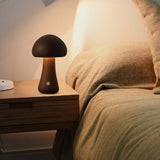 Wooden Mushroom LED Night Light for Bedroom - USB Rechargeable_7