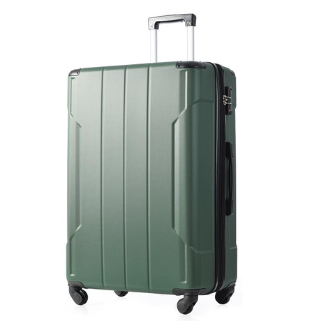 20In Expandable Lightweight Spinner Suitcase with Corner Guards - Green_0