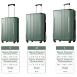 24In Expandable Lightweight Spinner Suitcase with Corner Guards - Green_3