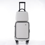 20-Inch Carry-on Luggage with Front Pocket, USB Port, and Carrying Case - White_2
