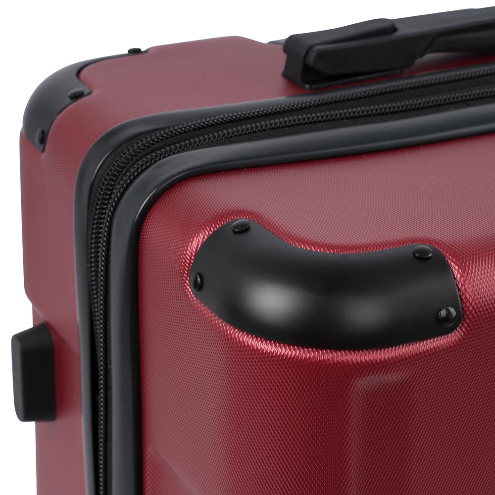 1Pc 28In Expandable Lightweight Spinner Suitcase with Corner Guards - Red_10