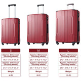 1Pc 28In Expandable Lightweight Spinner Suitcase with Corner Guards - Red_11