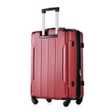 1Pc 28In Expandable Lightweight Spinner Suitcase with Corner Guards - Red_2