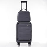 20-Inch Carry-on Luggage with Front Pocket, USB Port, and Carrying Case - Grey_2
