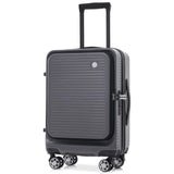 20-Inch Carry-on Luggage with Front Pocket, USB Port, and Carrying Case - Grey_3