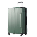 1Pc 28In Expandable Lightweight Spinner Suitcase with Corner Guards - Green_2