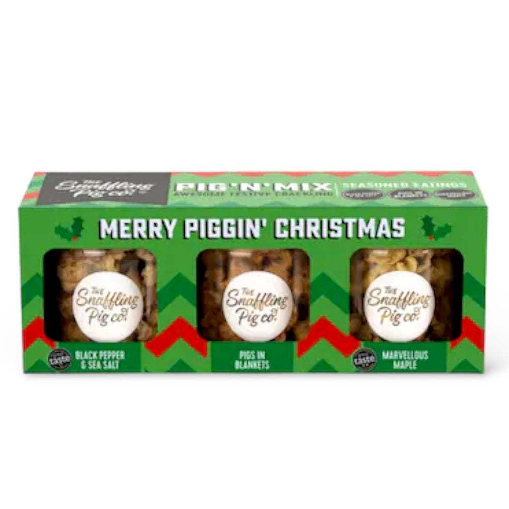 The Snaffling Pig Co Pig 'N' Mix Christmas Pork Crackling Gift Set