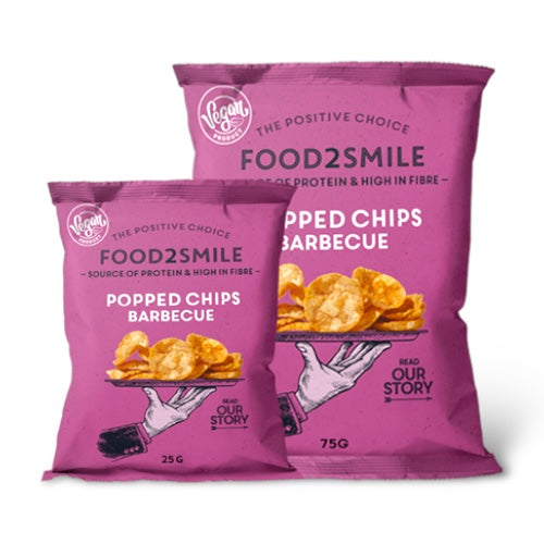 Food2Smile Vegan, Gluten-Free Popped Chips - BBQ 25g