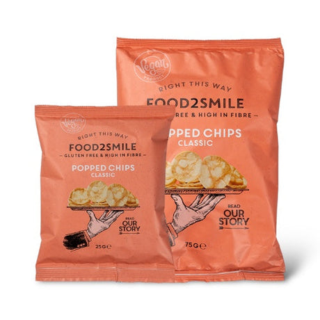 Food2Smile Vegan, Gluten-Free Popped Chips - Classic 75g