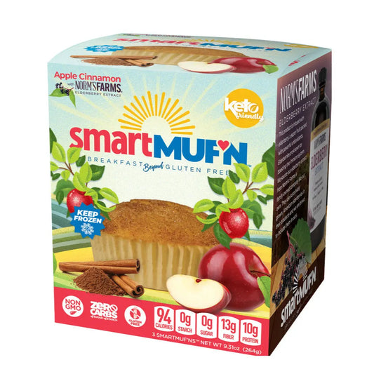 Smartmufn Sugar Free Cakes Low Carb Muffins - Apple Cinnamon 225g
