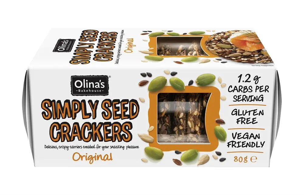 Olina's Crackers Keto and Low Carb Simply Seed Original