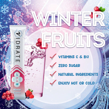 ViDrate Sugar Free Hydration Drink Sachets - Winter Fruits x30