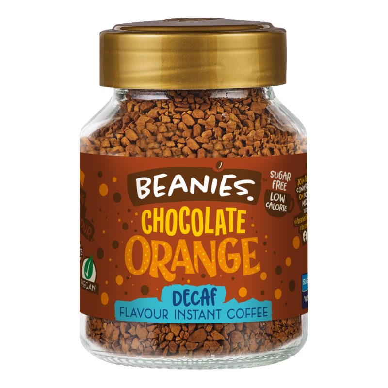 Beanies Flavoured Coffee Decaffeinated Chocolate Orange 50g - Sweet Victory Products Ltd