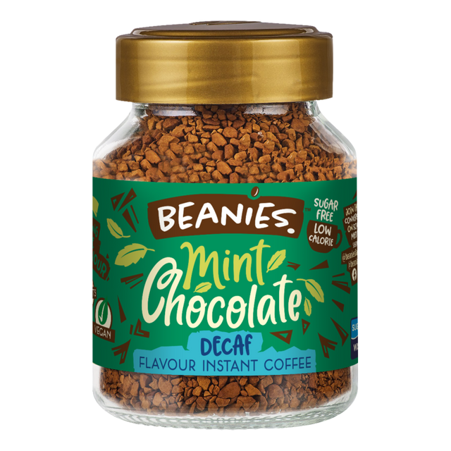 Beanies Flavoured Coffee Decaffeinated Mint Chocolate 50g - Sweet Victory Products Ltd