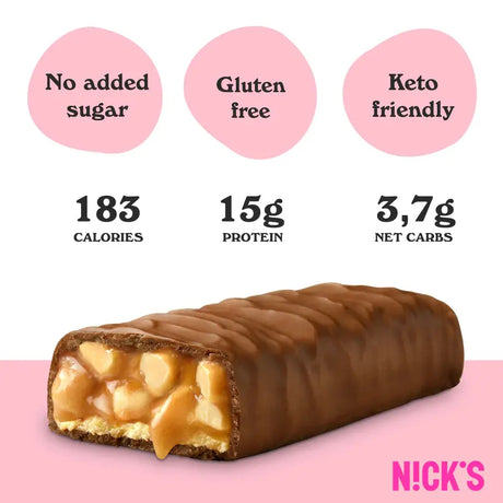Nicks No Added Sugar Peanut Protein Bar 50g - Sweet Victory Products Ltd