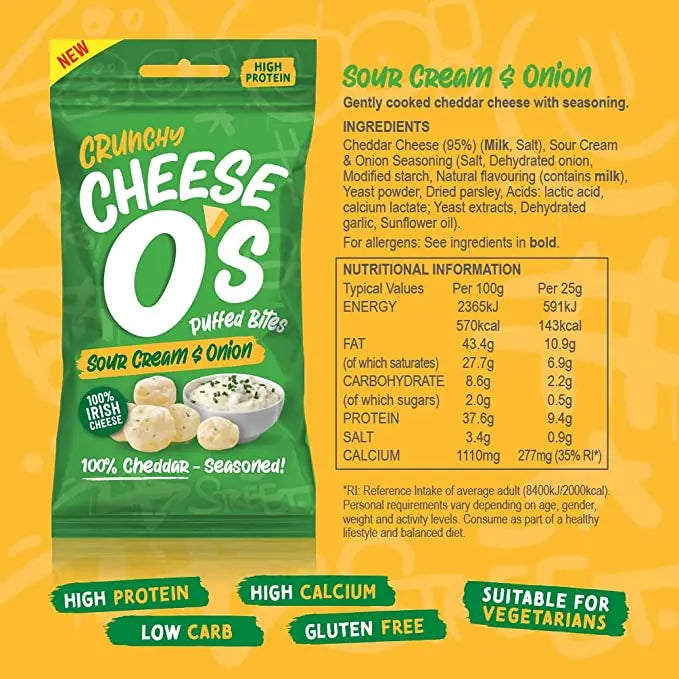 Cheese O's Crunchy Cheese Puffed Bites - All Flavours 6x25g
