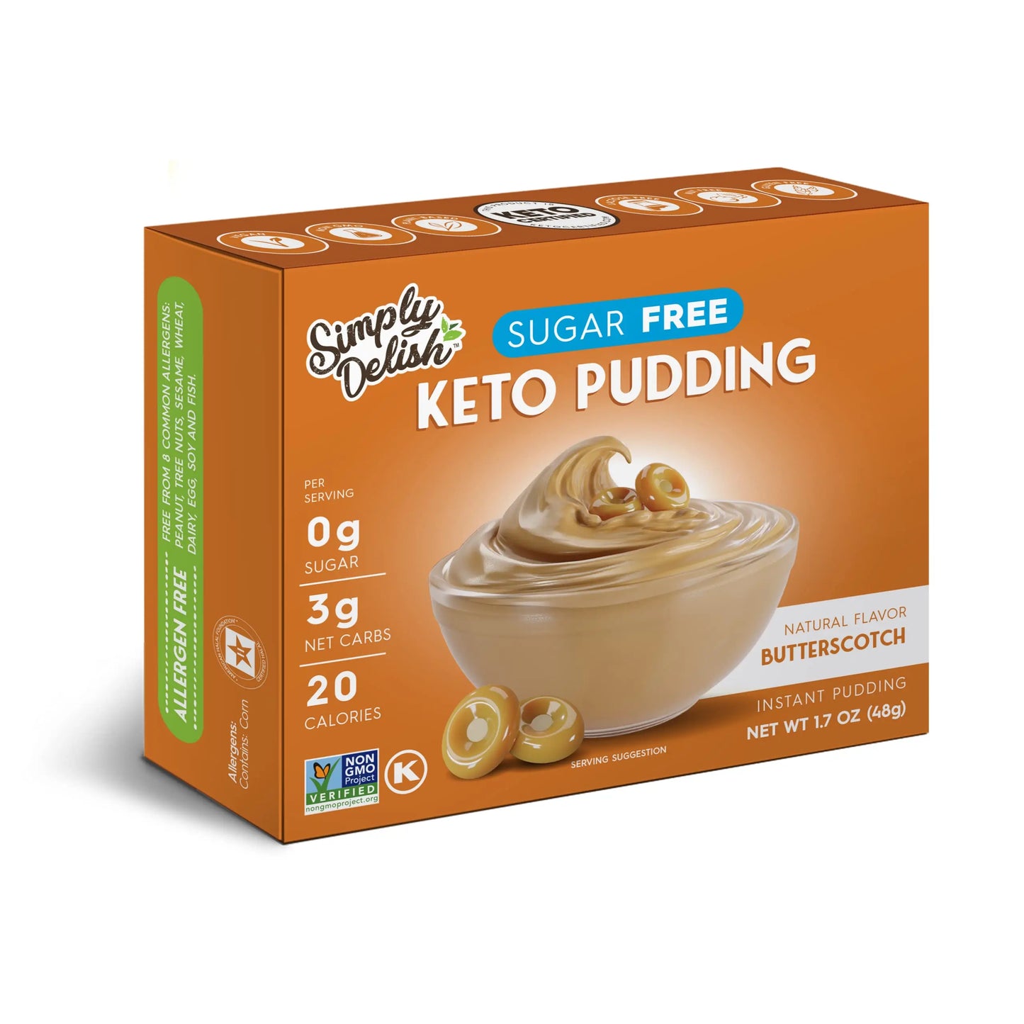 Simply Delish Sugar Free Instant Pudding Mix Butterscotch 44g - Sweet Victory Products Ltd