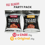 Buck n Bird Air Dried Salami Crisps Keto Snack Mixed - x24 Pack - Sweet Victory Products Ltd