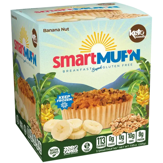 Smartmufn Sugar Free Gluten Free Muffin Cakes - Banana Nut 225g - Sweet Victory Products Ltd