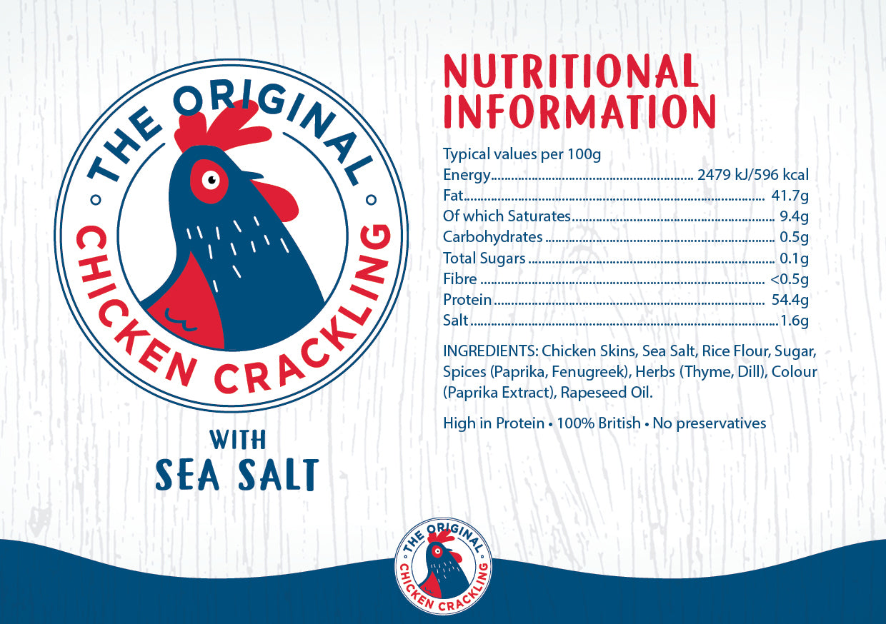 Little Bobby Jebb Chicken Crackling IMPROVED - Sea Salt 30g - Sweet Victory Products Ltd