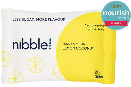 Nibble Simply Sunny Sicilian Lemon Coconut Protein Bites 36g - Sweet Victory Products Ltd