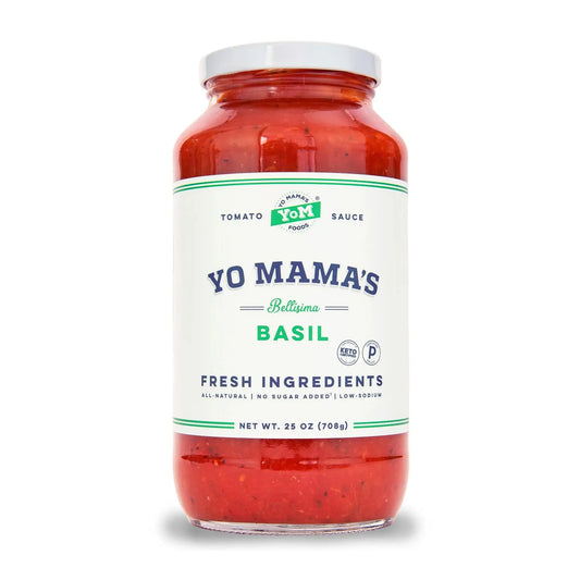 Yo Mama's Keto No Added Sugar Sauce - Bellisima Basil 708g - Sweet Victory Products Ltd