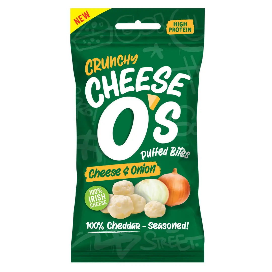 Cheese O's Crunchy Cheese Puffed Bites - Cheese and Onion 25g - Sweet Victory Products Ltd