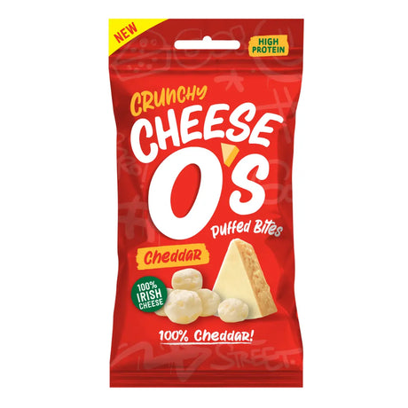 Cheese O's Crunchy Cheese Puffed Bites - Cheddar 25g - Sweet Victory Products Ltd