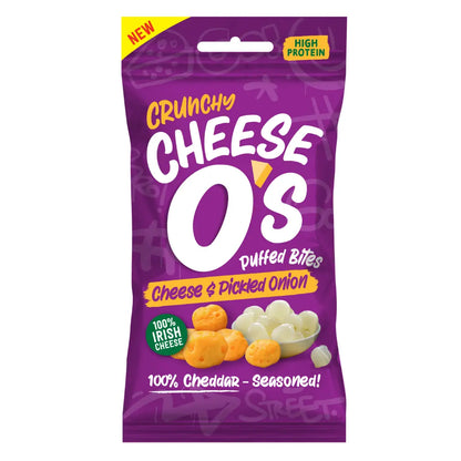 Cheese O's Crunchy Cheese Puffed Bites - Pickled Onion 25g - Sweet Victory Products Ltd