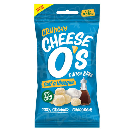 Cheese O's Crunchy Cheese Puffed Bites - Salt and Vinegar 25g - Sweet Victory Products Ltd